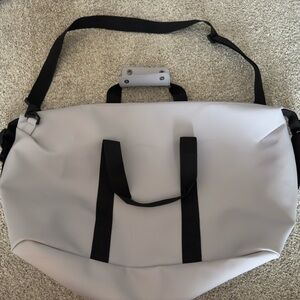 Rains Gray and Black Duffel Bag